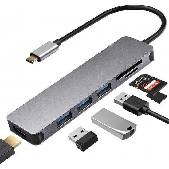 7в1 1 X HDMI, 2 X MicroSD card slot SD/SDHC/SDXC , 3 X USB Hub 1 X USB-C за MacBook