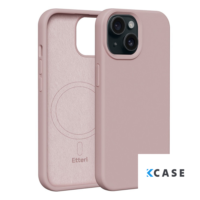 IPhone 15 кейс Etteri Silicone с MagSafe /светло розово/