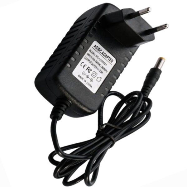 12V – 2A Букса 5,5×2,1 мм | 5,5х2,5 мм – покрива и двата стандарта – зарядно у-ство 220V