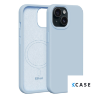 IPhone 15 кейс Etteri Silicone с MagSafe /светло син/
