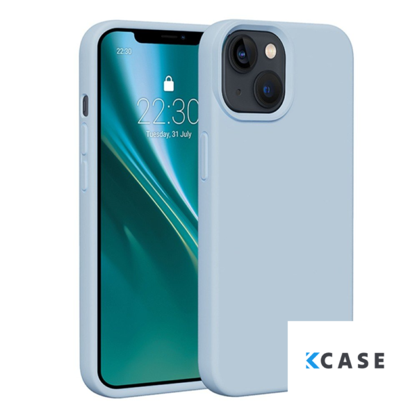 IPhone 13 кейс Etteri Silicone с MagSafe /светло син/