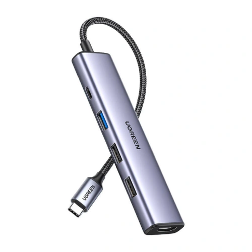 UGREEN CM478 хъб USB-C към HDMI + 3×USB-A