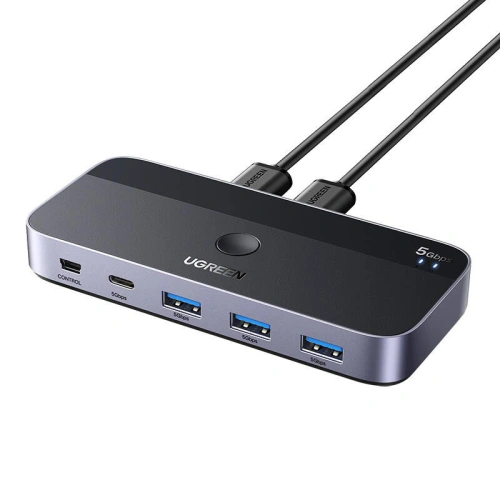UGREEN CM662 превключвател (2×USB-A / 3×USB-A + USB-C)