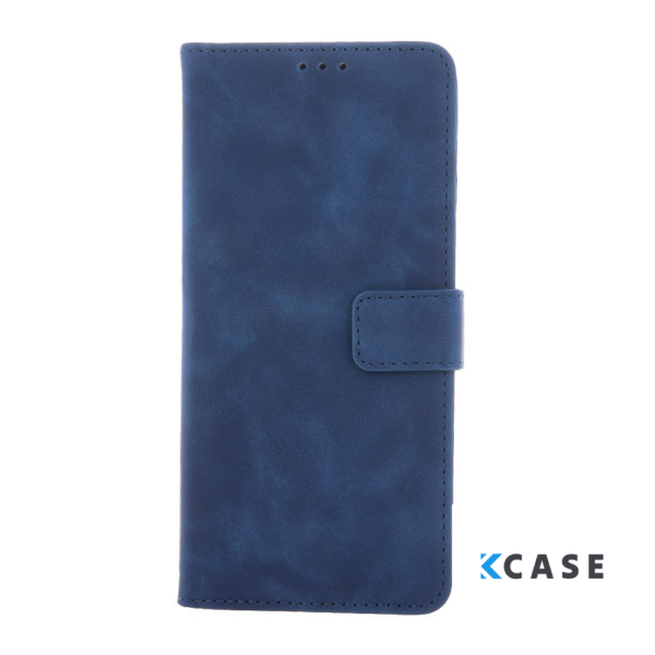 Samsung A15 хоризонтално отварящ калъф Smart Velvet /син/