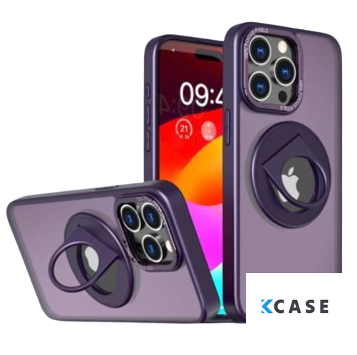 iPhone 15 Pro Силиконов Кейс Magnetic Ring /лилав/