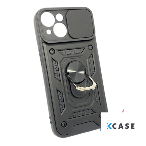 iPhone 15 Ring Armor Case /черен/