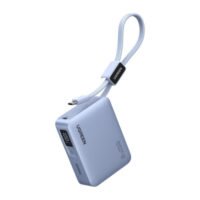 UGREEN PB584 Powerbank 10000mAh USB-A, USB-C 33W + built-in cable (gray)