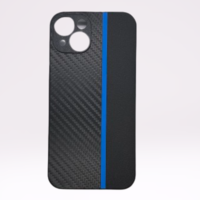 iPhone 13 Силиконов кейс Carbon Fusion /Blue Line /
