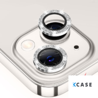 Apple iPhone 15 Metal Camera Lens Протектор за камера High Quality /сребристи с камъни/