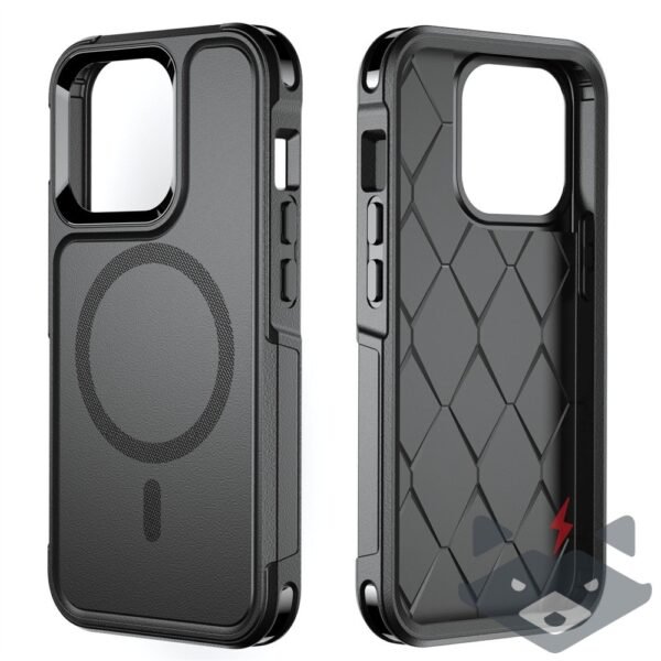 Удароустойчив военен клас Защитен Магнитен калъф Lifepro Xtreme AF Frost Smoke (MagSafe) за iPhone 13 Pro /черен/