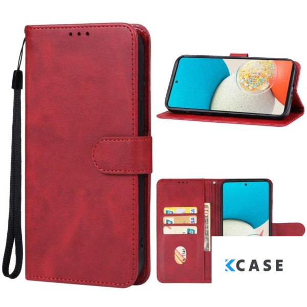 Samsung Galaxy A54 5G Калъф Leather Wallet /вишнев/