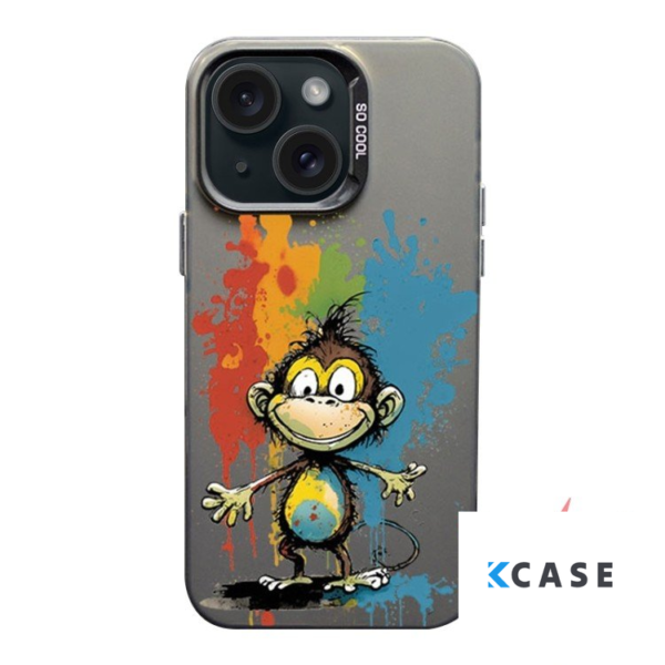 iPhone 15 калъф LUXO So CooL /маймуна с цветно мастило/