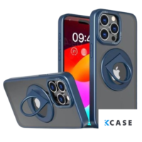 iPhone 15 Pro Силиконов Кейс Magnetic Ring /син/