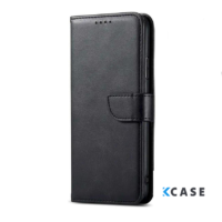Samsung A16 хоризонтално отварящ кожен калъф Tpu /черен/