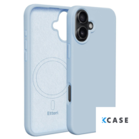 IPhone 16 кейс Etteri Silicone с MagSafe /светло син/