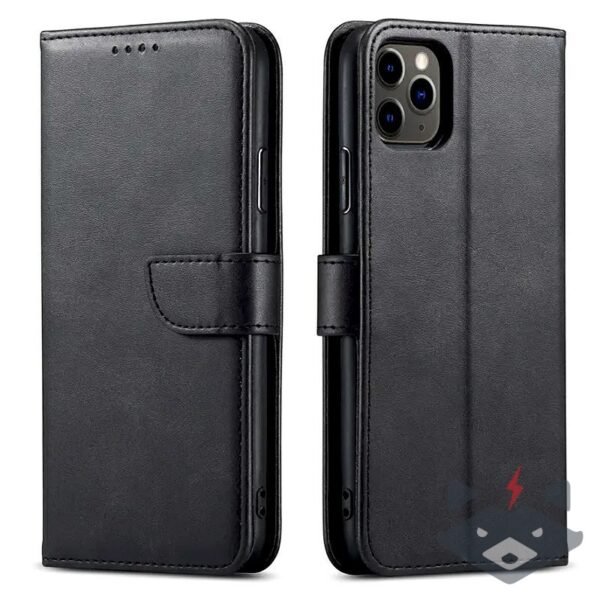 Samsung S24 FE кожен тефтер с магнитен капак /черен/