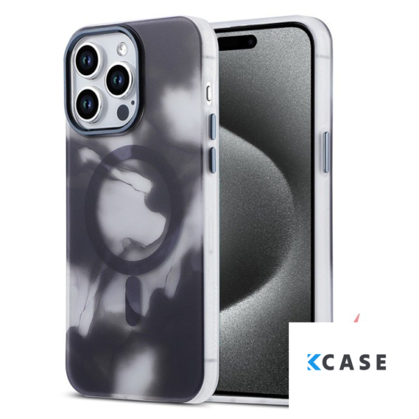 iPhone 15 Pro MagSafe Magnetic Ink Phone Case /графитено черен/