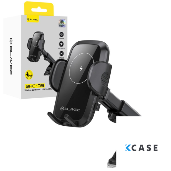 Стойка за смартфон Стойка за кола Blavec BHC-03 15W с индукционно зареждане /черна/