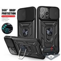 iPhone 15 Pro Ring Armor Case /черен/