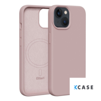 IPhone 14 кейс Etteri Silicone с MagSafe /светло розово/
