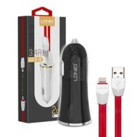 Авто зарядно 12V LDNIO DL-C28 2USB 3.4A iPhone