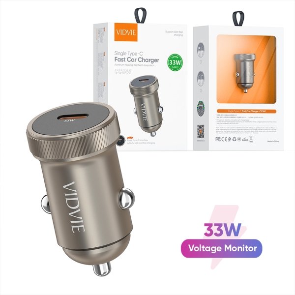 Авто зарядно VIDVIE CC541 12V-24V 33W C-I 30W