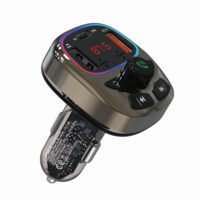 PZX FM трансмитер T7S с бързо зареждане и USB-C PD – 45W, 12V/24V