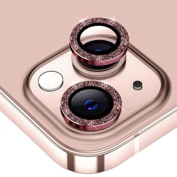 Apple iPhone 13 Camera Lens Shine Протектор за камера High Quality /розови с брокат/