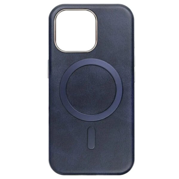 IPHONE 15 Калъф GENTLEMAN MAG COVER, съвместим с MagSafe /тъмно син/