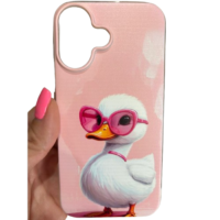 iPhone 16 Калъф ADMIRABLE Collection /pink glasses/