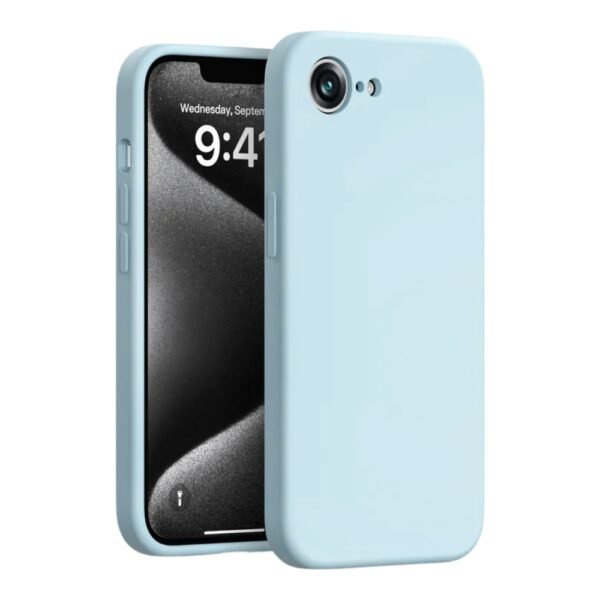 iPhone 16e Силиконов кейс bSmart Silicone Soft Cover /светлосин/