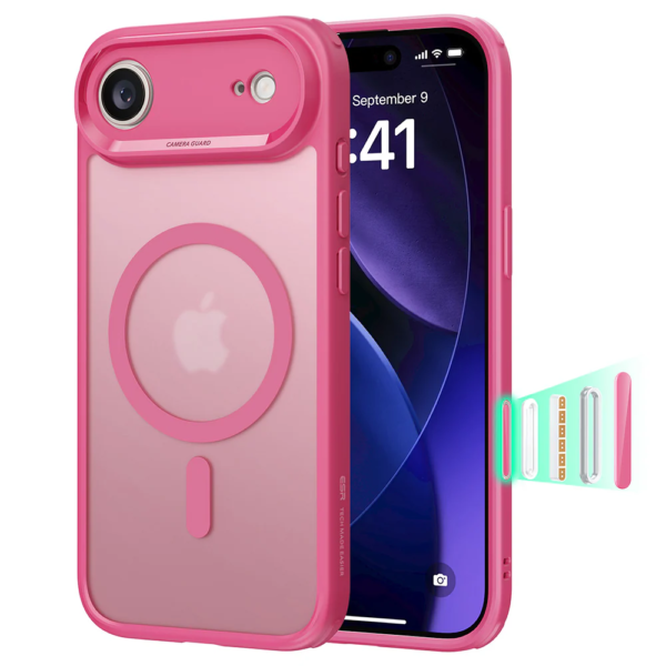 Apple iPhone 17 Air ESR Калъф Classic Hybrid, MagSafe + Camera control cover /розов/