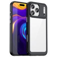 Apple iPhone 17 Pro Калъф Space Case, черен/прозрачен