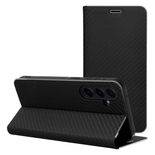 Samsung A56 5G Калъф LUNA Book Carbon /черен/