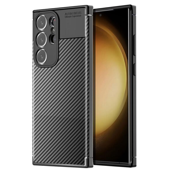 Samsung S26 Ultra Калъф Business CARBON /черен/