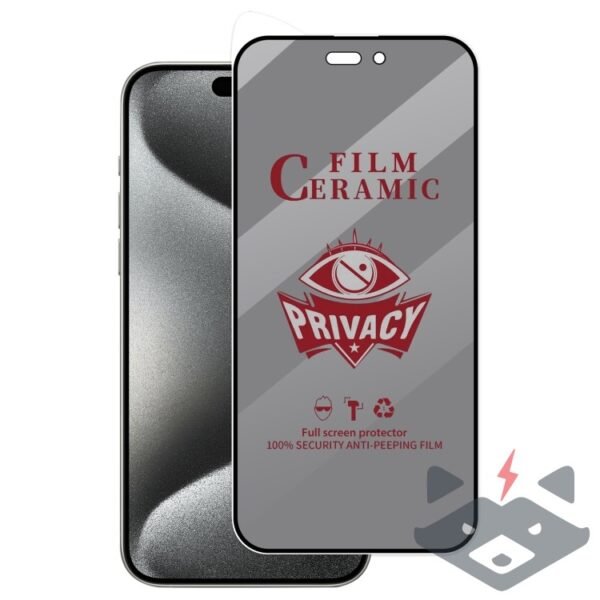 Apple iPhone 15 Pro 3D керамичен PRIVACY протектор