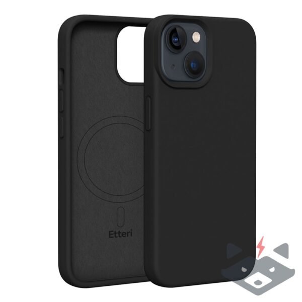 IPhone 13 кейс Etteri Silicone с MagSafe /черен/