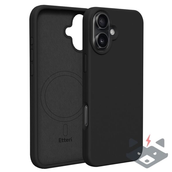 IPhone 16 кейс Etteri Silicone с MagSafe /черен/