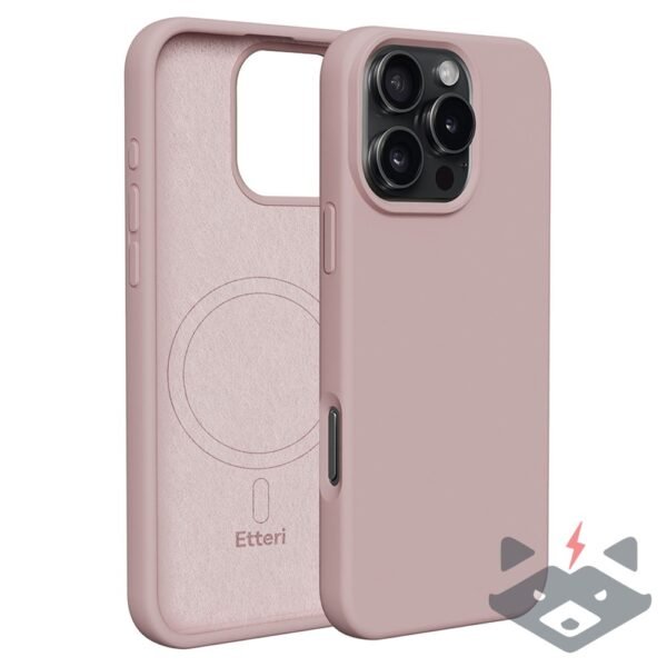 IPhone 16 Pro кейс Etteri Silicone с MagSafe /светло розово/