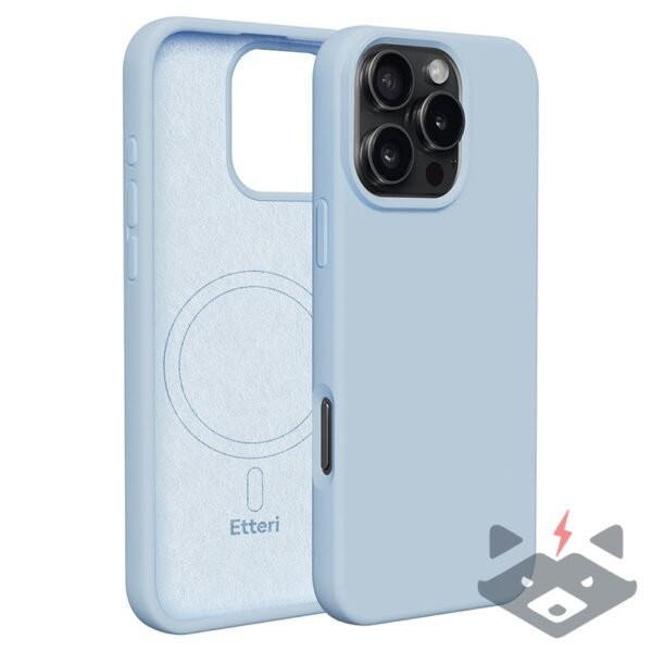 IPhone 16 Pro кейс Etteri Silicone с MagSafe /светло син/