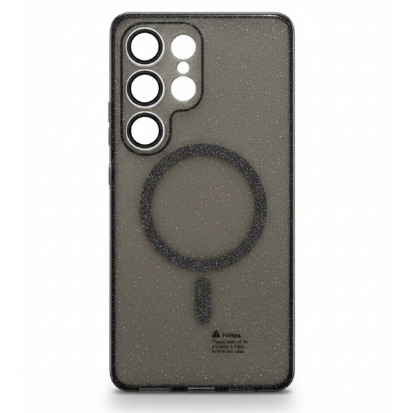 Samsung S25 Ultra Блестящ Magsafe калъф /черен/