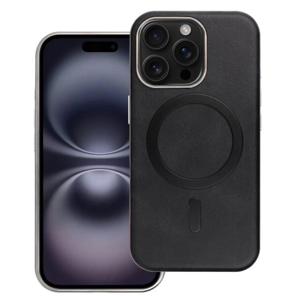 IPHONE 16 Pro Калъф GENTLEMAN MAG COVER, съвместим с MagSafe /черен/
