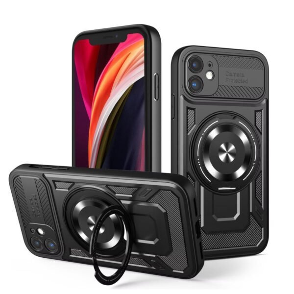 iPhone 13 Калъф ARMOR MagRing /черен/