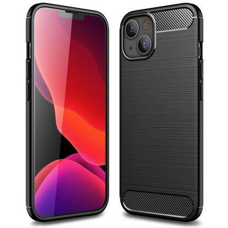 IPHONE 13 Силиконов гръб Plai CARBON /черен/