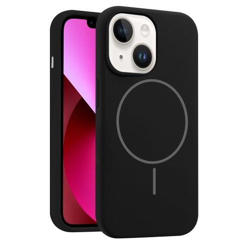 iPhone 14 калъф Liquid Silicone MagSafe /черен/