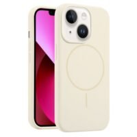iPhone 15 калъф Liquid Silicone MagSafe /кремаво жълт/