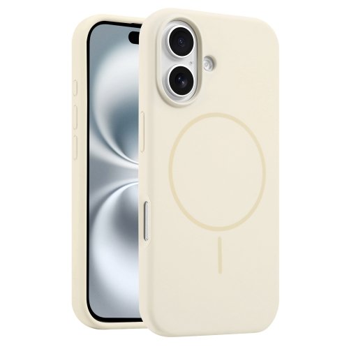 iPhone 16 калъф Liquid Silicone MagSafe /кремаво жълт/