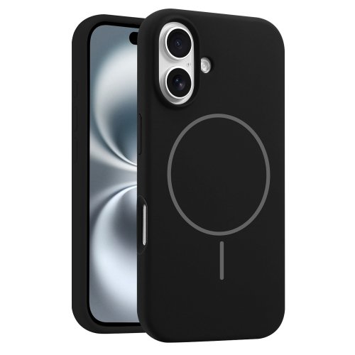 iPhone 16 калъф Liquid Silicone MagSafe /черен/