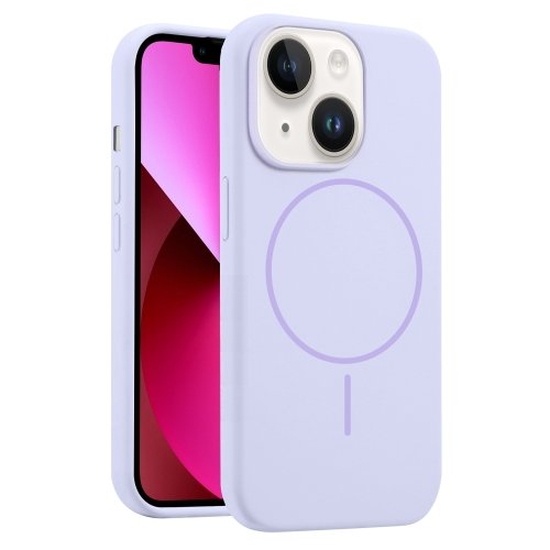 iPhone 15 калъф Liquid Silicone MagSafe /лилав/