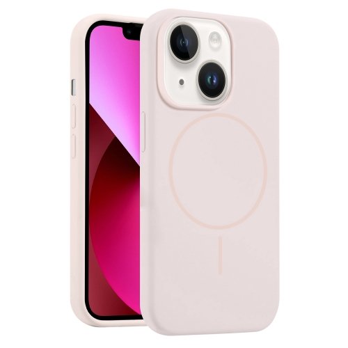 iPhone 13 калъф Liquid Silicone MagSafe /светло розов/